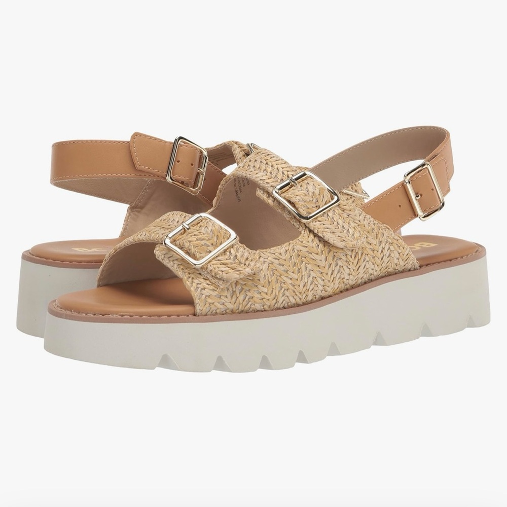 BC Footwear Tan Platform Sandals